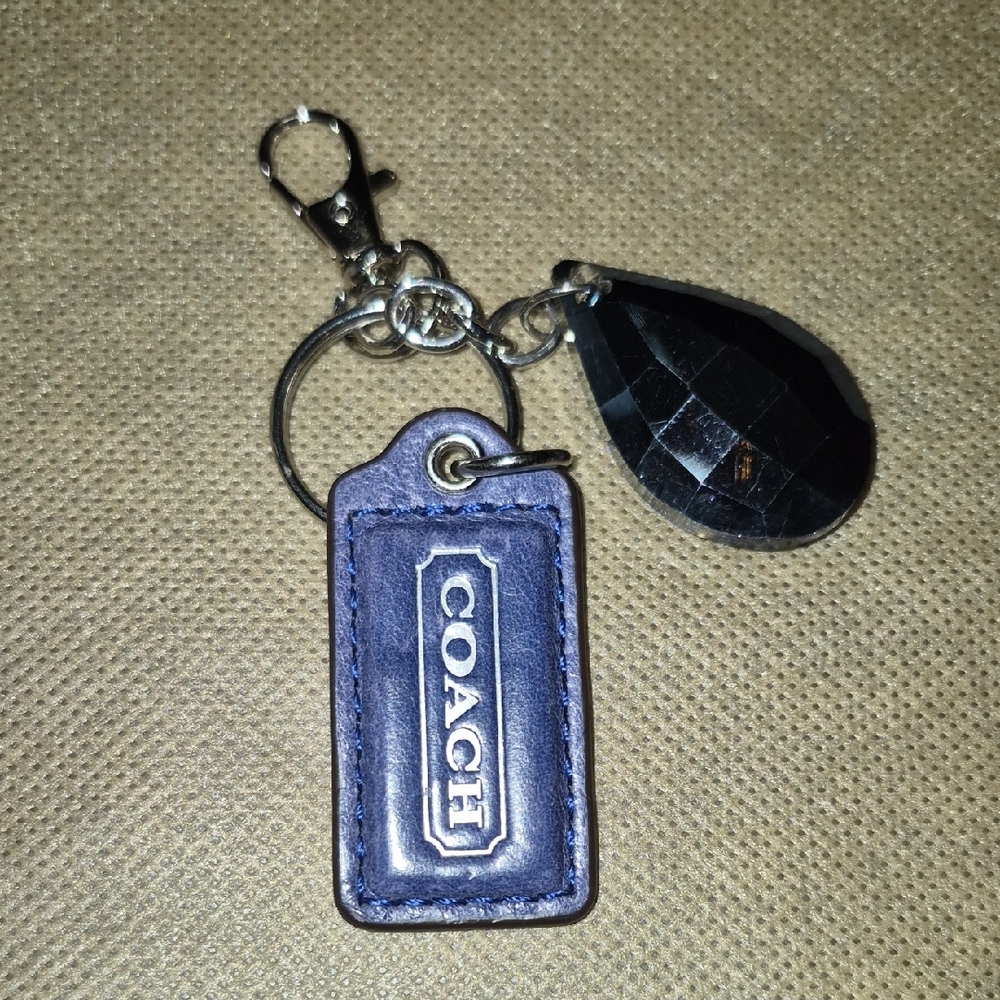 Coach Navy and Black Keychain